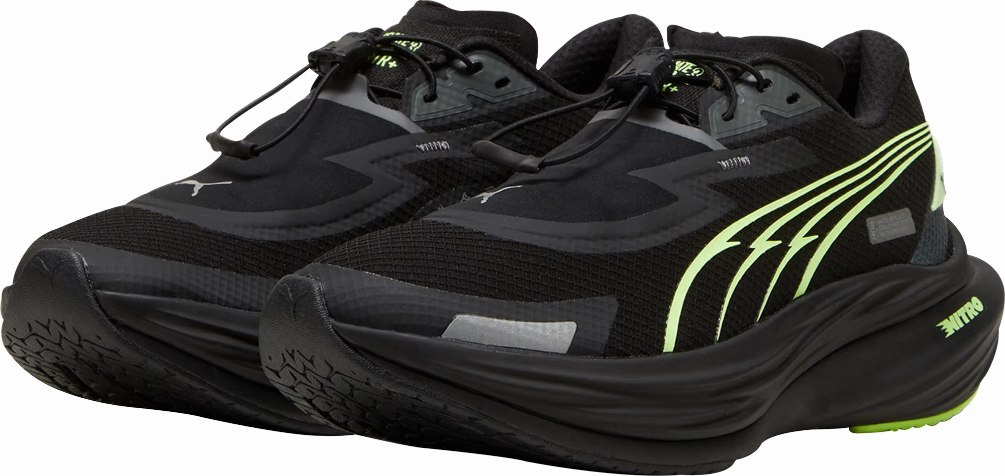 Puma Deviate Nitro 3 WTR  Womens Running Shoes - Black Cardio