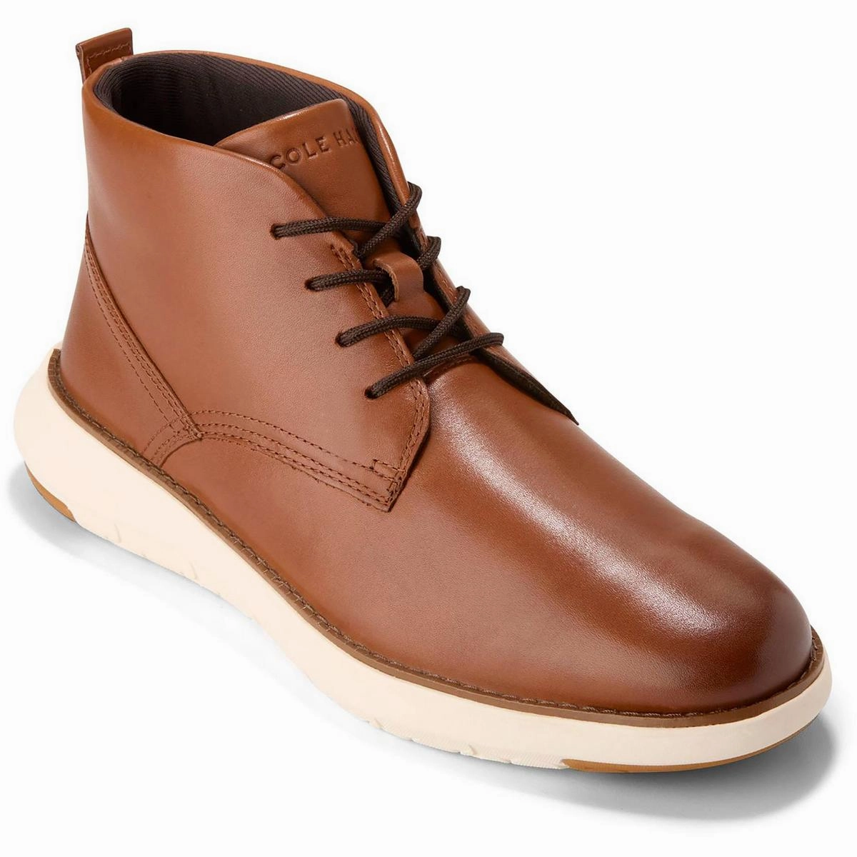 Grand Remix Mens Lace-Up Faux Leather Chukka Boots All-Purpose Use Seamless Comfort River Crossing
