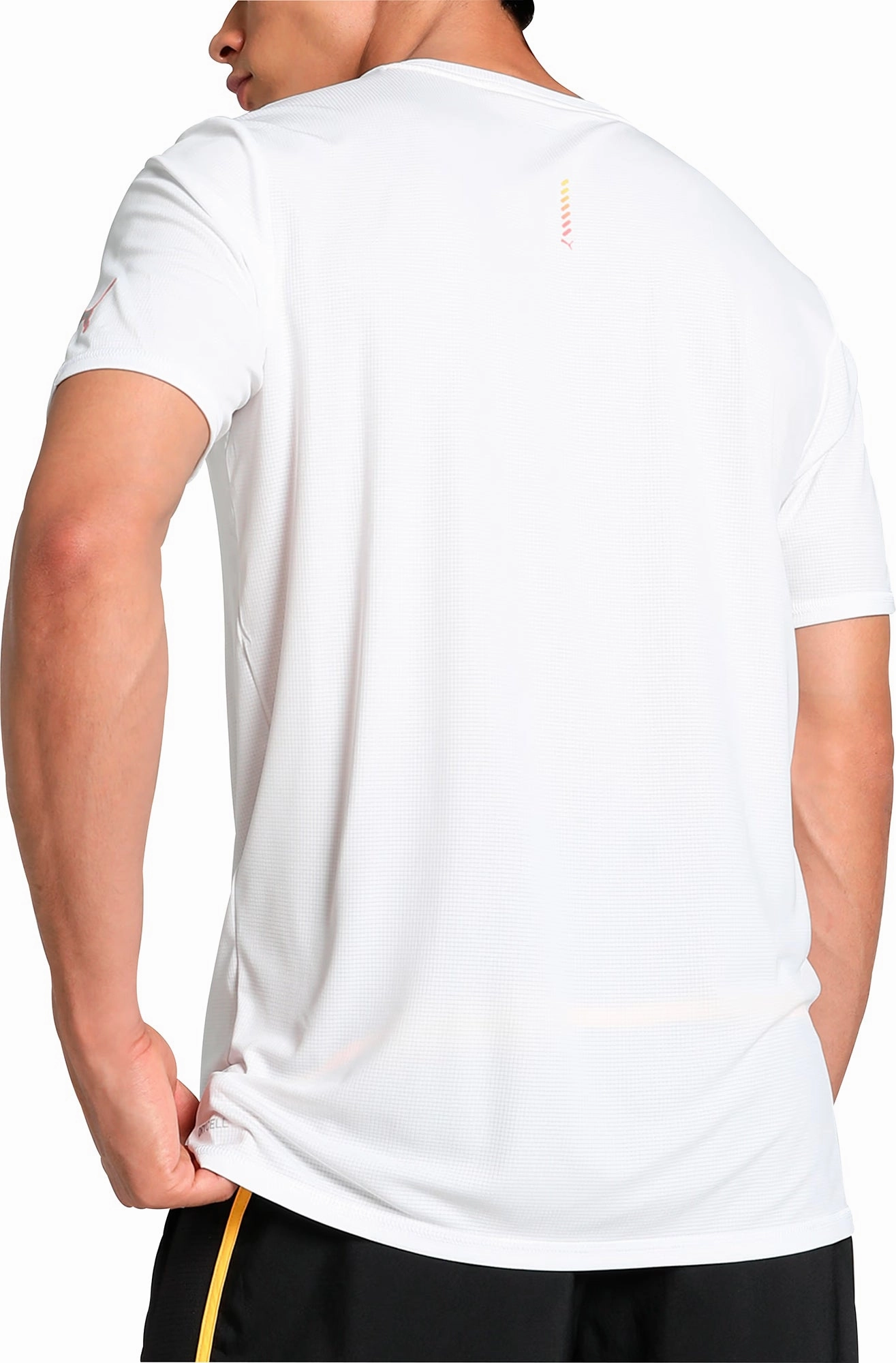 Stylish and Comfortable Chic Fit Puma Favourite Forever Faster Short Sleeve Mens Running Top - White