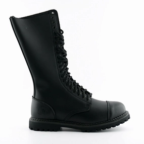 Energy Return Core Dream Walk Grinders Unisex Black Punk Military Boots-King CS