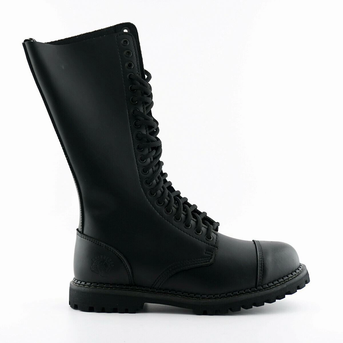 Grinders Unisex Black Punk Military Boots-King CS Stylish Option