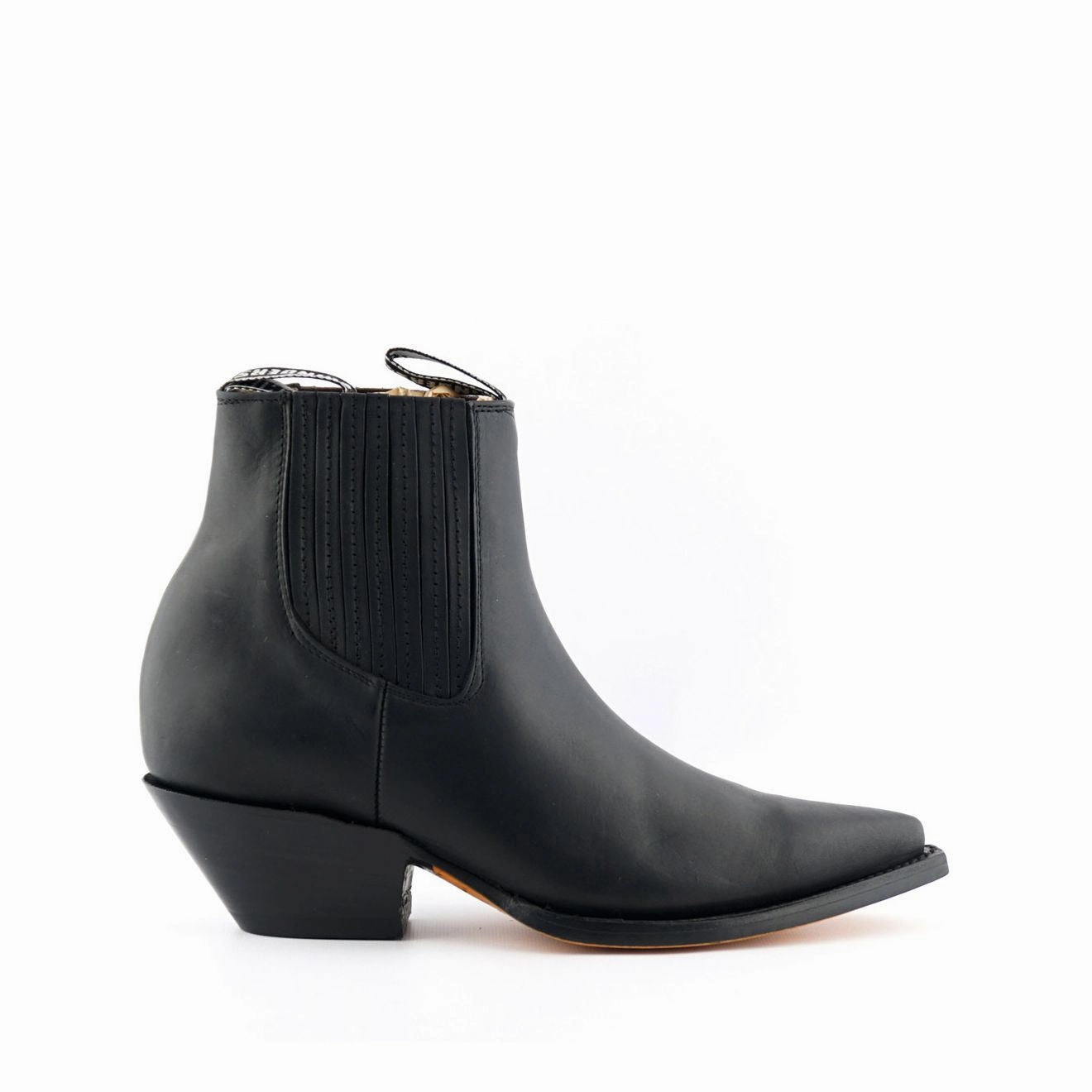 High Arch Grinders Unisex Black Western Chelsea Boots- Mustang