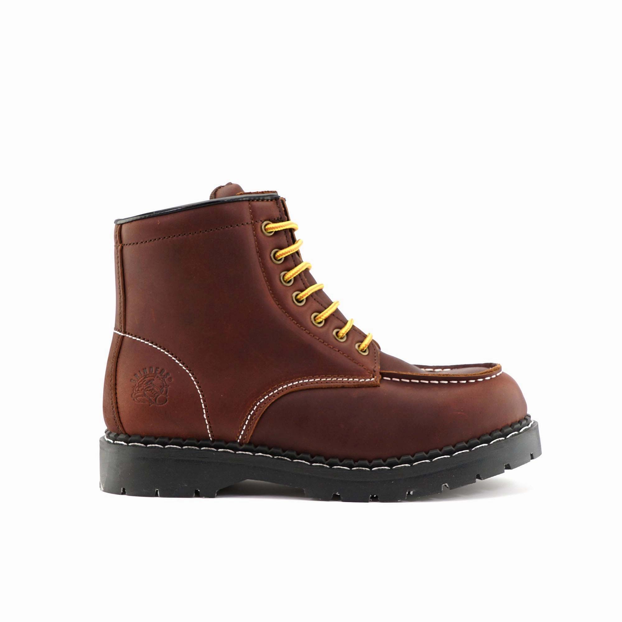 Grinders Unisex Burgundy Leather Western Vintage Indy Boots - Ryan ACS Modern Cut