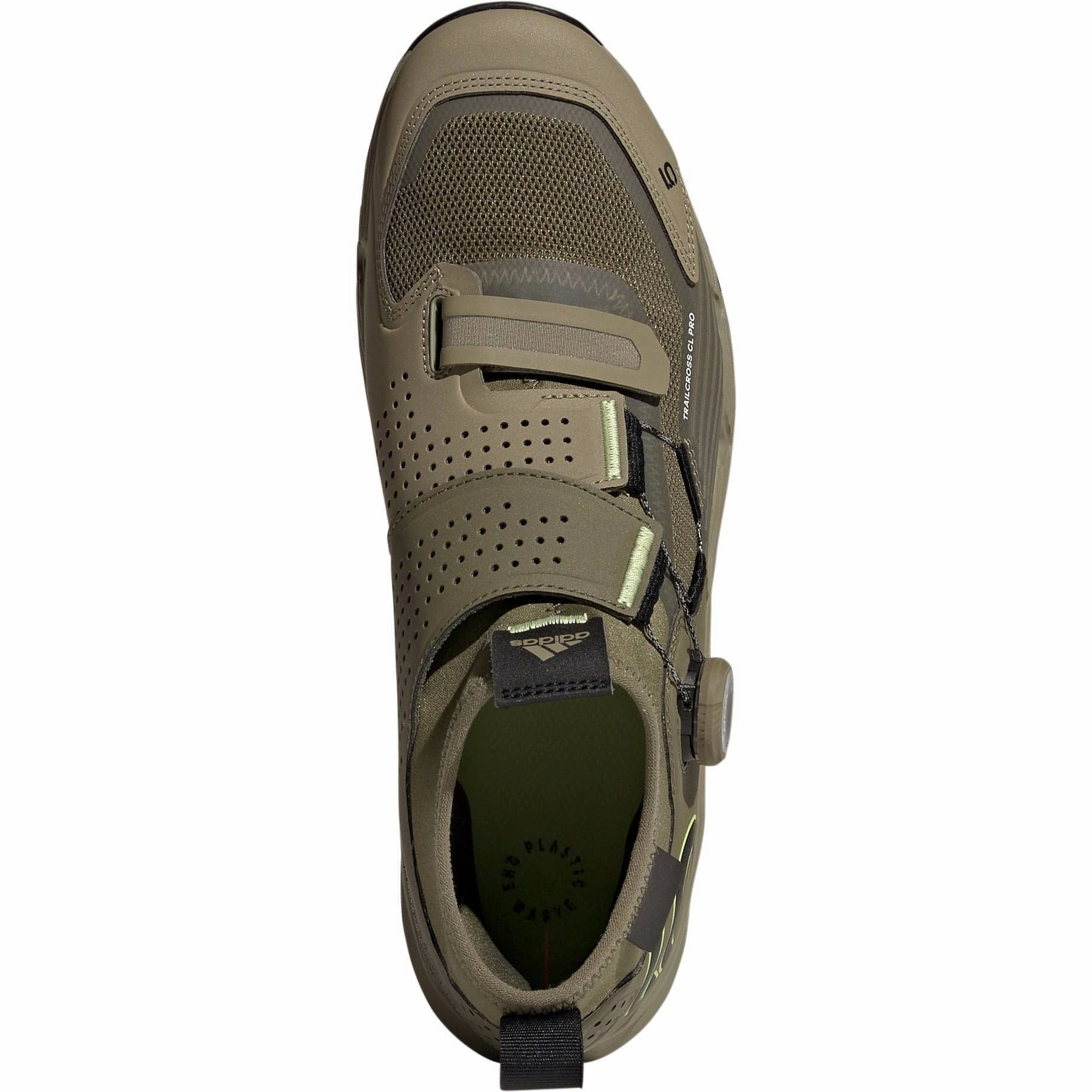 Five Ten TrailCross Pro Clip-In Mens MTB Cycling Shoes - Green Flexible Motion Slip Resistant Grip