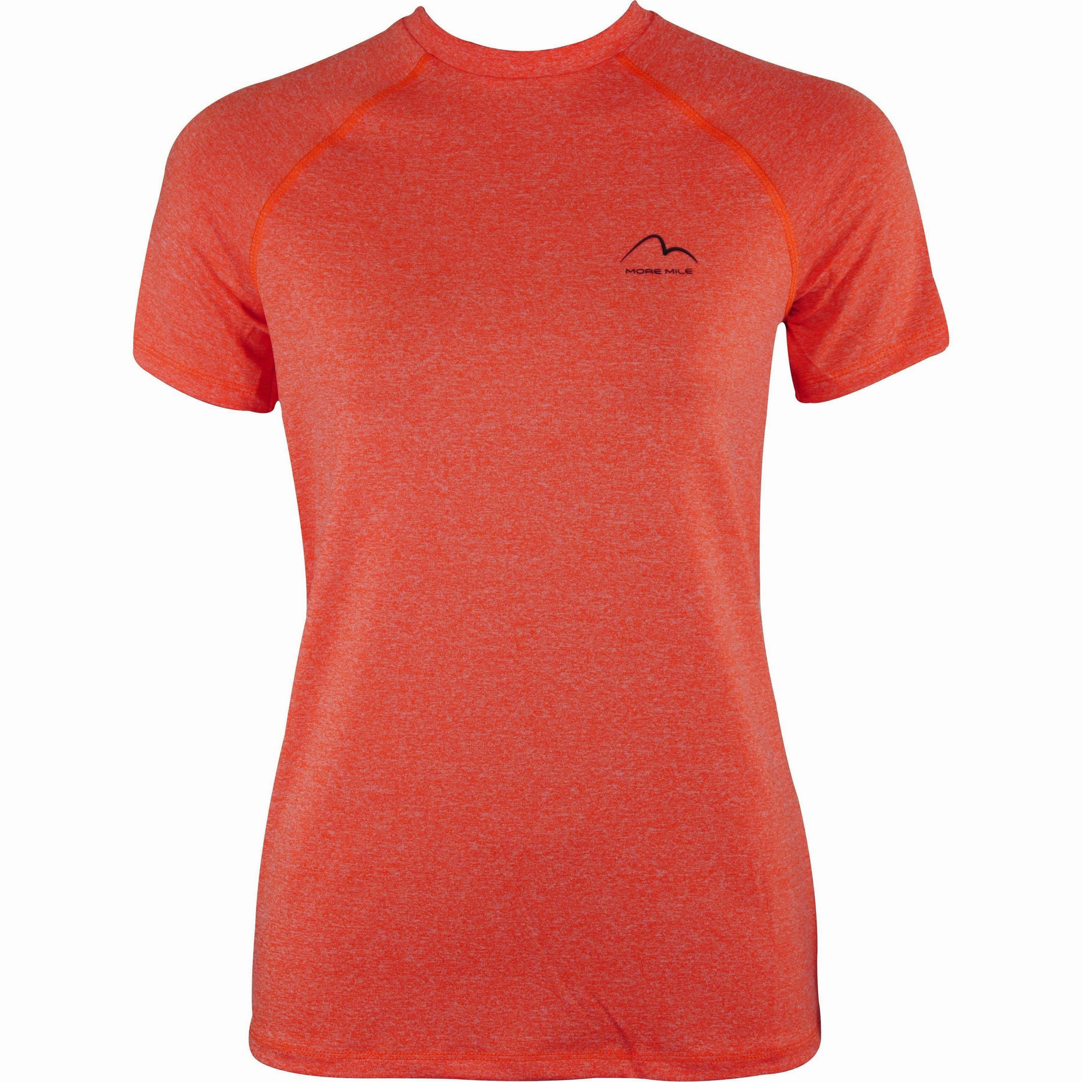 More Mile Train To Run Short Sleeve Womens Running Top - Orange NonIrritatingTags Simple Yet Cozy