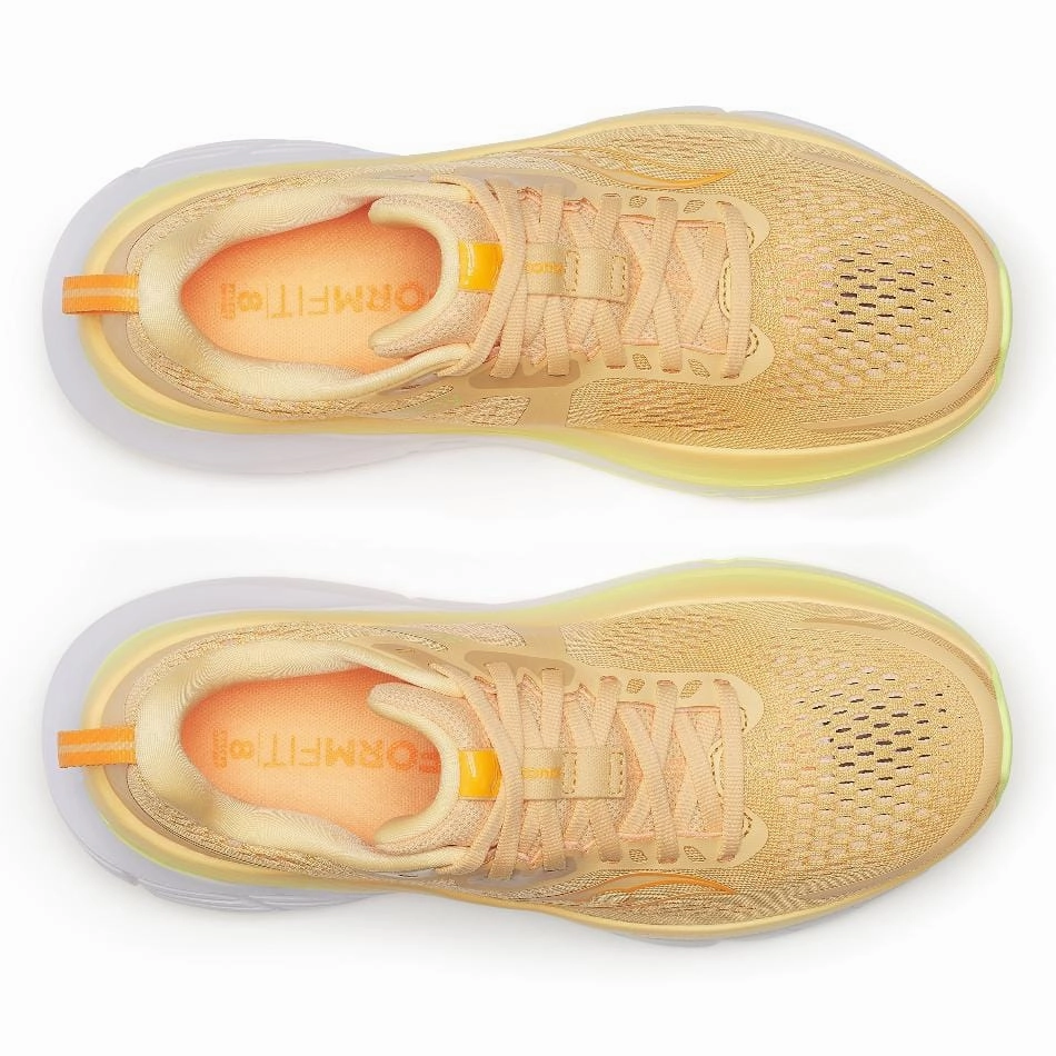 wide - fit shoes energy - returning - midsole - feature shoes Saucony Women's Guide 18 Running Shoes in Peach/Sunny SS25