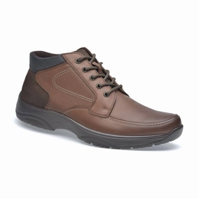 Slip Resistant Outdoor Explorer Men's Boots Low Ankle Cowhide Leather Jonas In Bison Brown