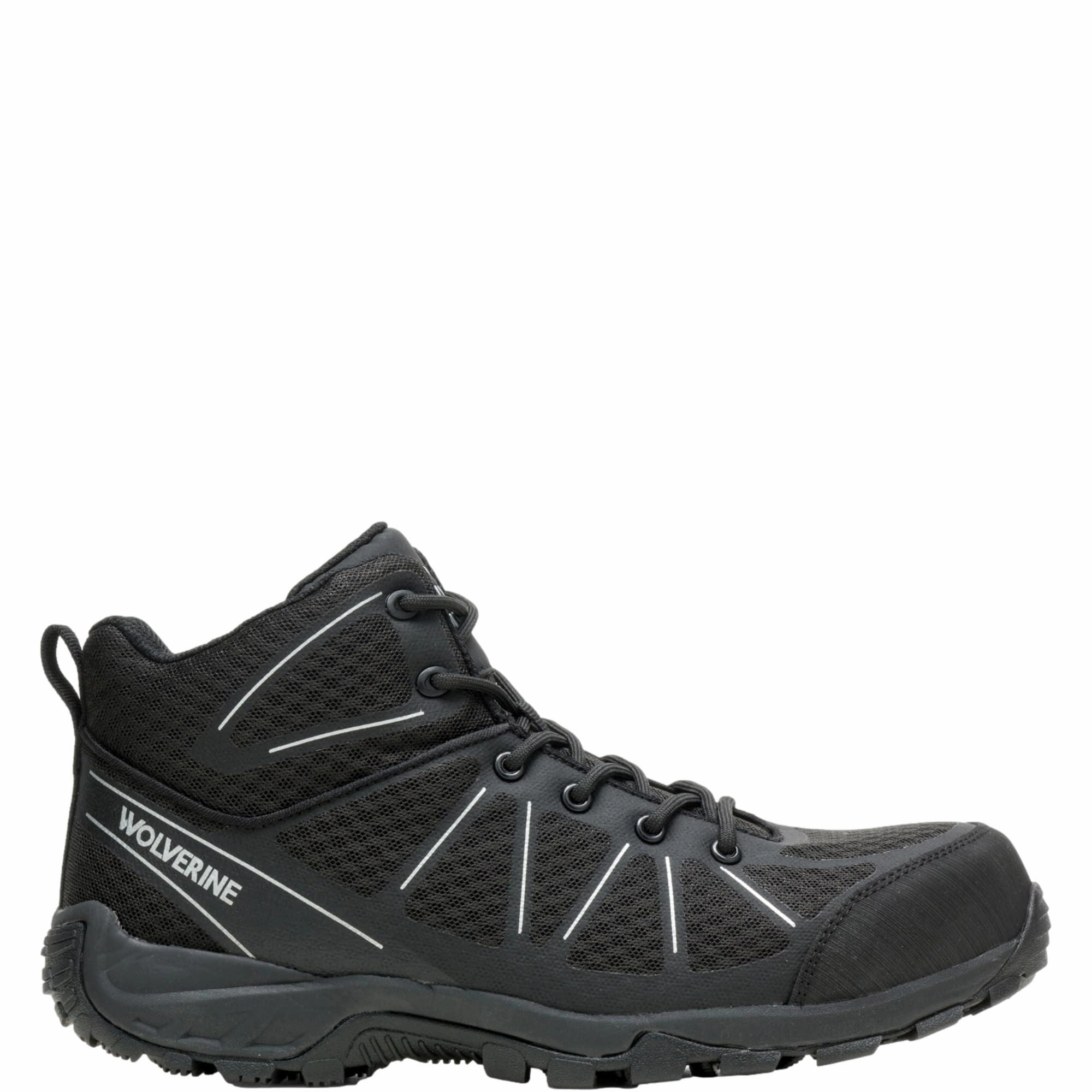Subtle Lines Pull On Style Wolverine Amherst II CarbonMAX Work Boot Black  W201150-001 Men's