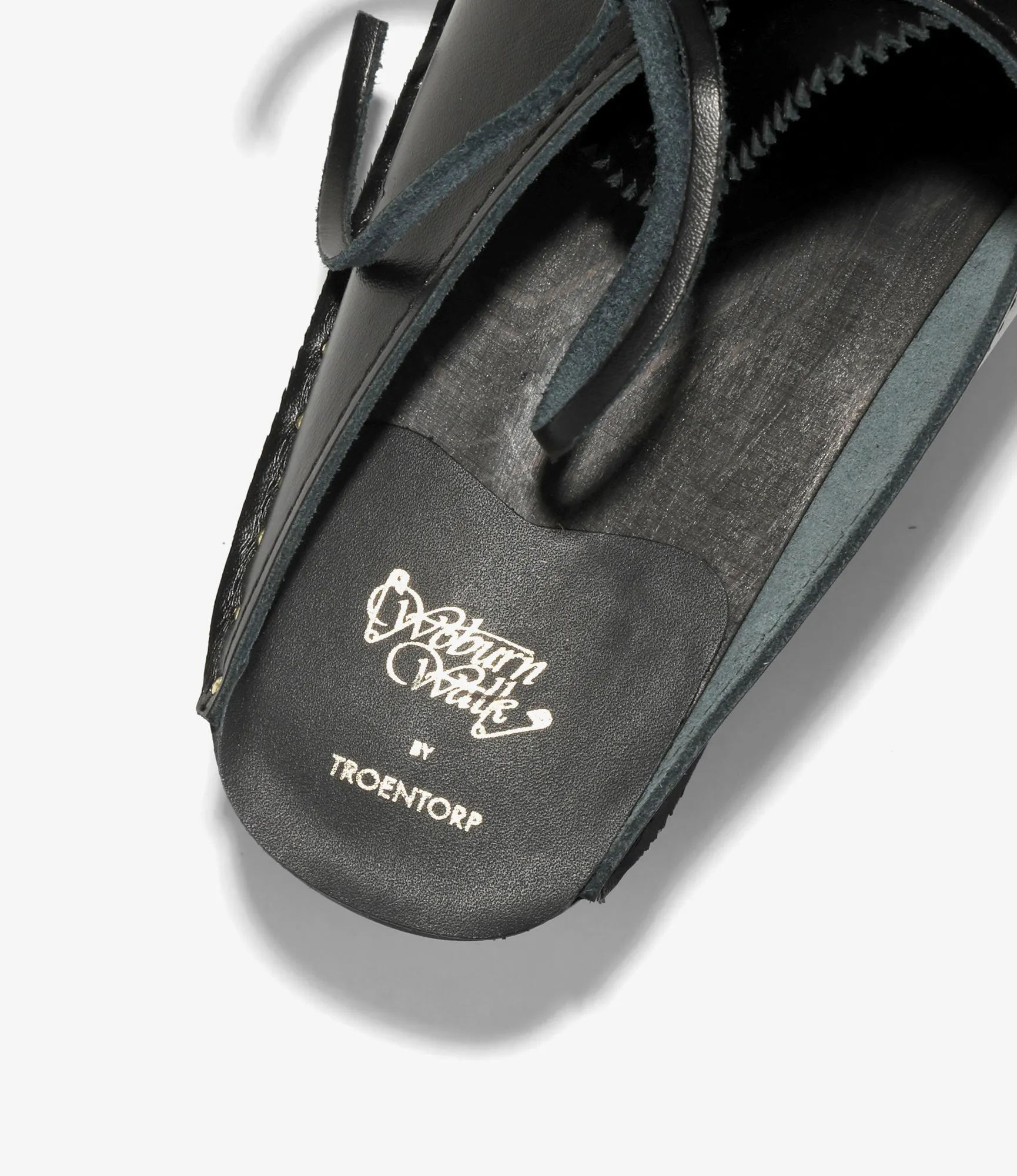 Thermoplastic Midsole 'Alps' Side Lace Clog ?C?Black Leather