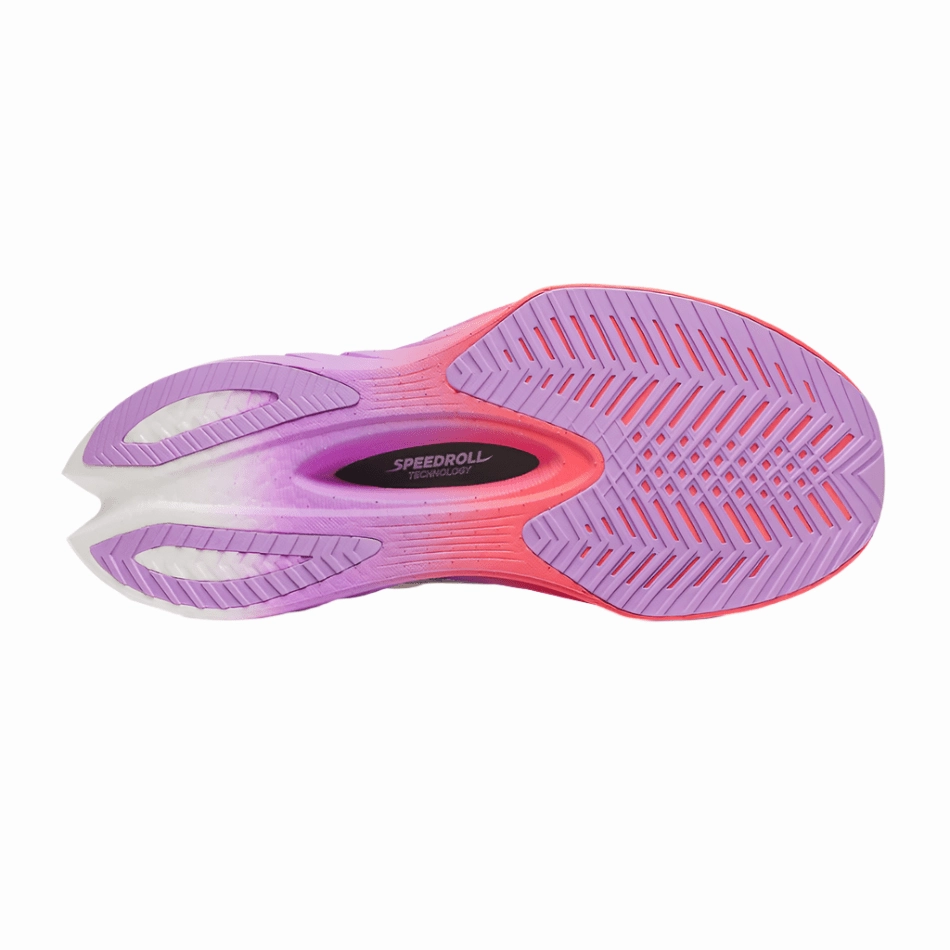 professional runner shoes Rebound Enhancing Tech Saucony Women's Endorphin Pro 4 Running Shoes in White/Crocus AW25