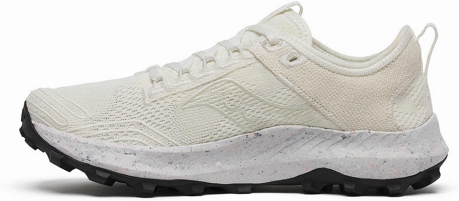 Cushioned EVA Step Assist Saucony Peregrine RFG Womens Trail Running Shoes - White