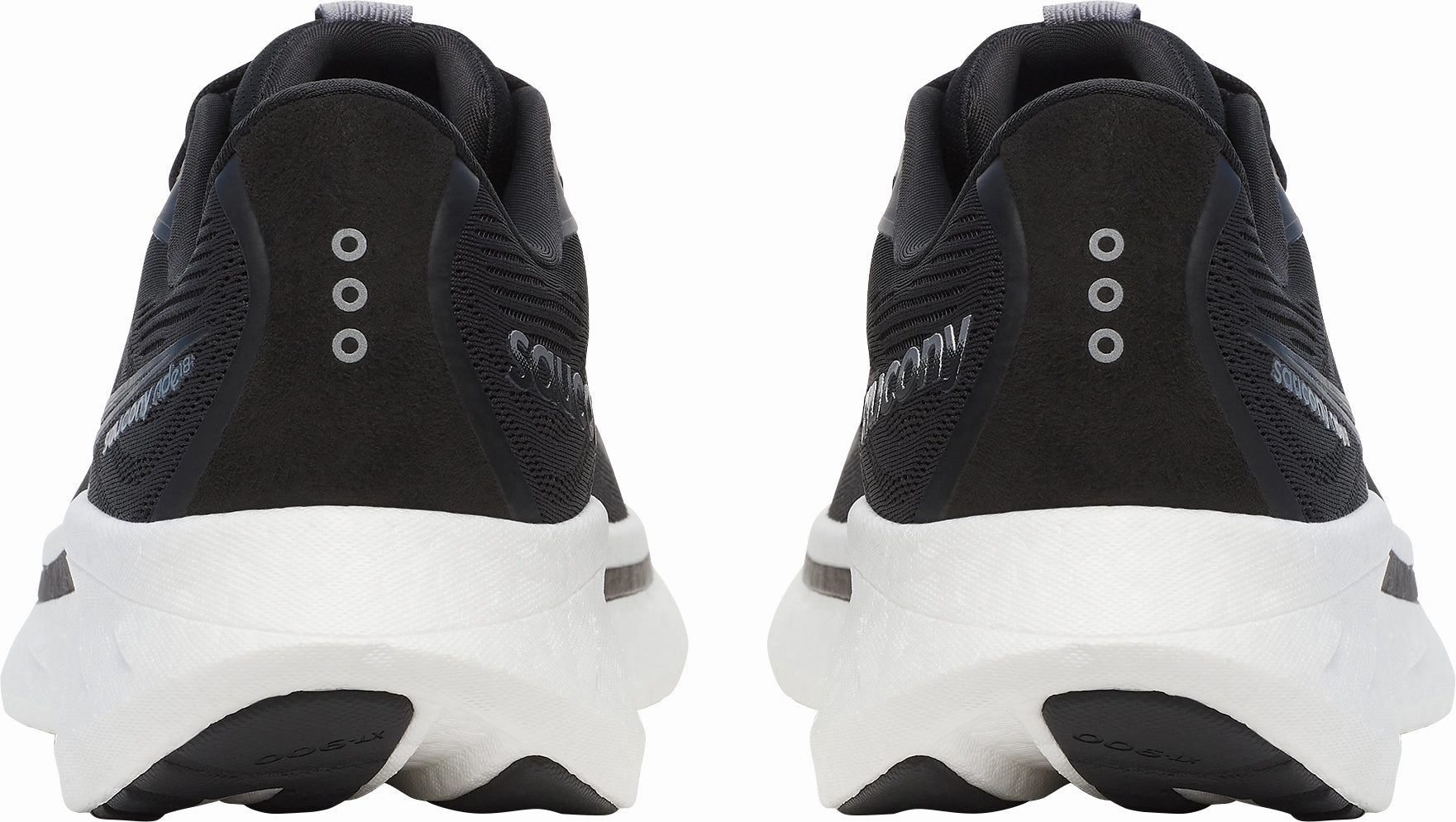 Composite Plate Mobility Boost Saucony Ride 18 WIDE FIT Mens Running Shoes - Black