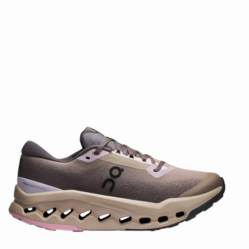 well - designed gym workouts On Women's Cloudsurfer Trail 2 Waterproof Running Shoes in Cinder/Desert AW25