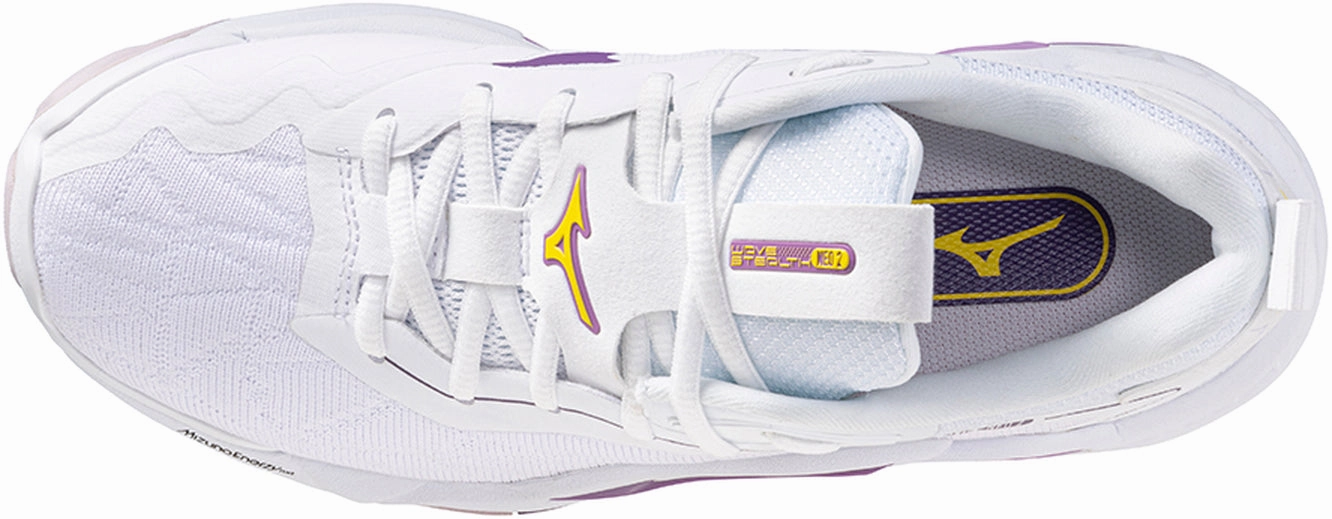 Mizuno Wave Stealth Neo 2 Womens Netball Shoes - White Tapered Heel Design