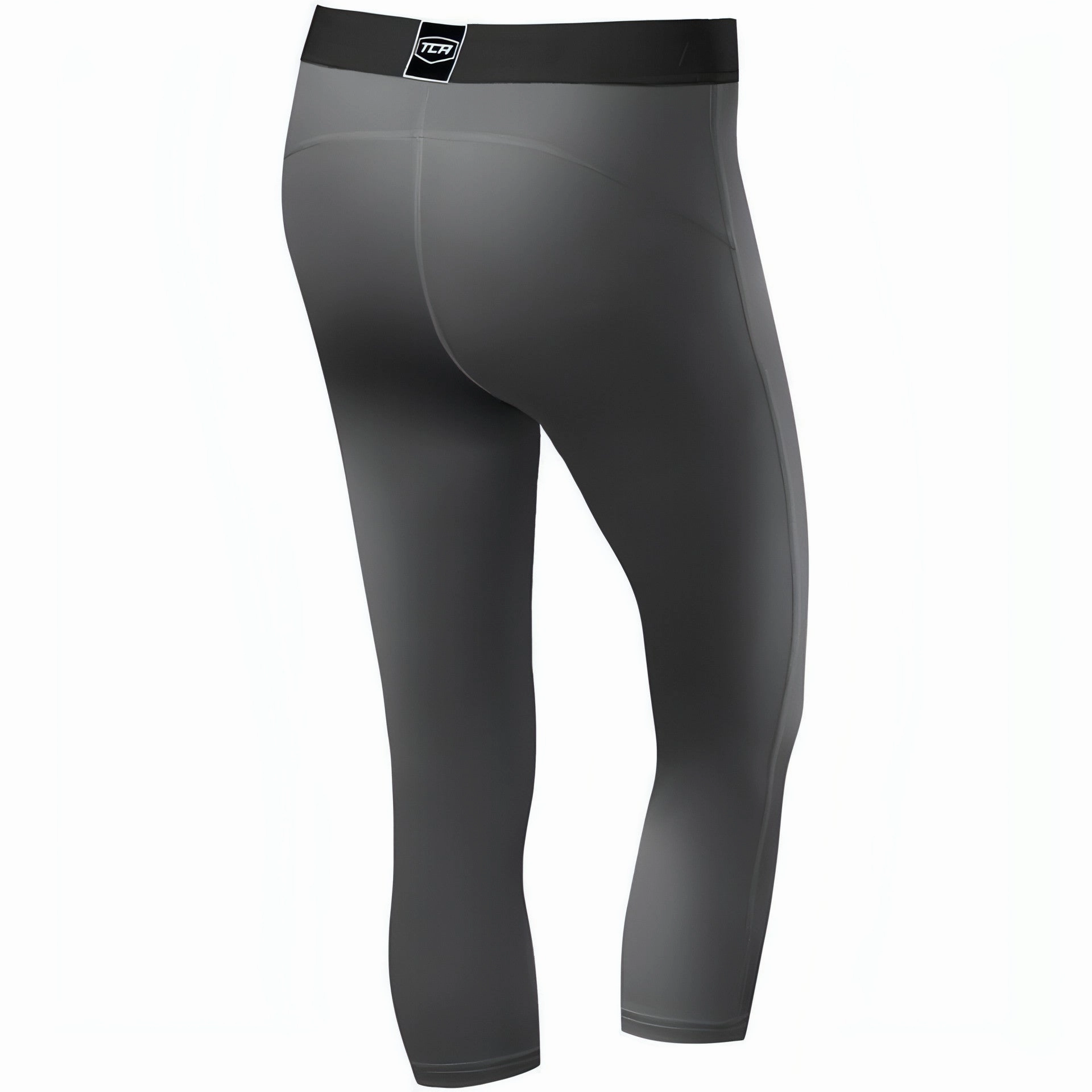 TCA Pro Performance Endurance Womens 3/4 Capri Running Tights - Grey Yoga Class Minimalist Style