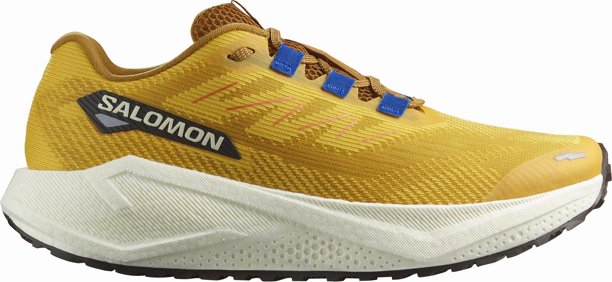Flexible Material Salomon Aero Blaze 3 GRVL Mens Trail Running Shoes - Yellow