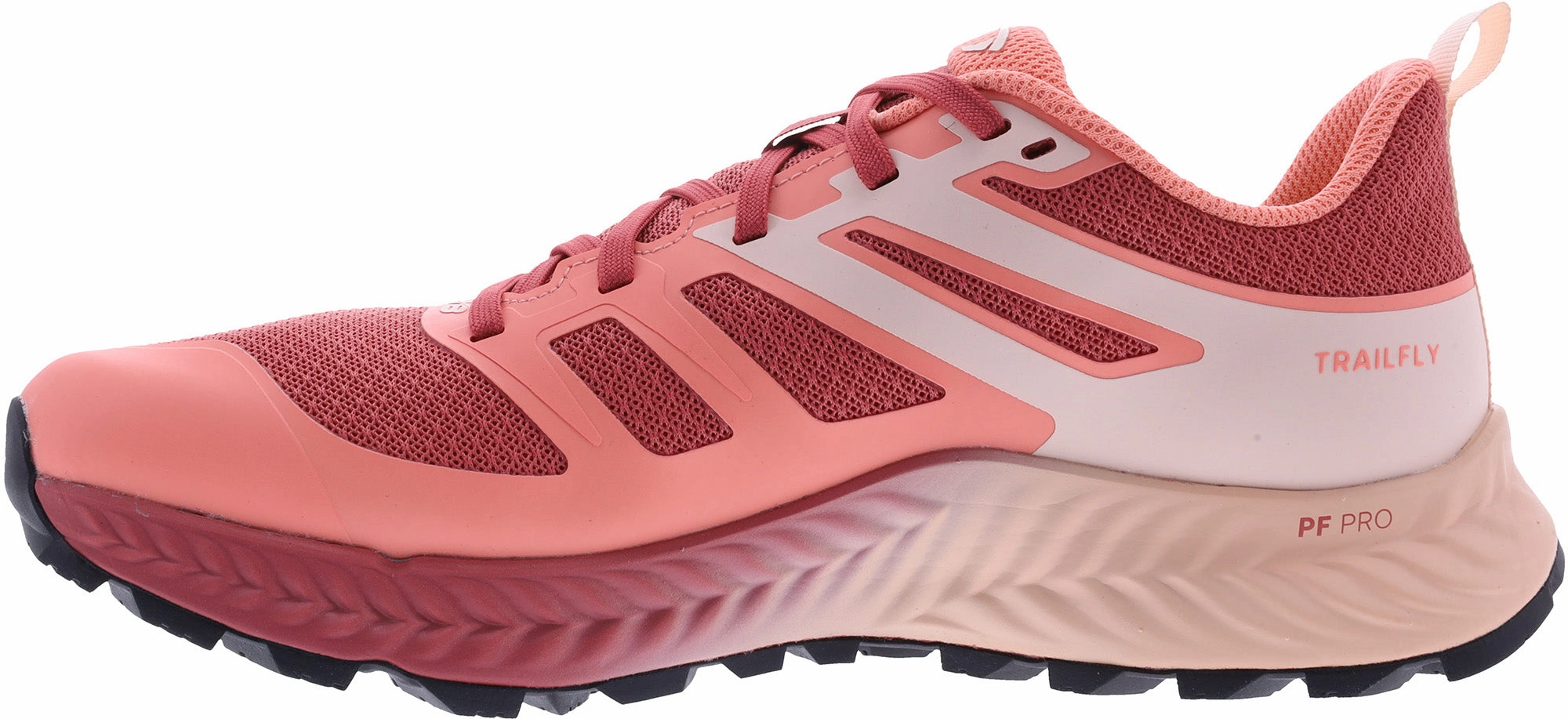 Inov8 TrailFly Womens Trail Running Shoes - Pink Durable outsole compound running in a glass bridge area shoes