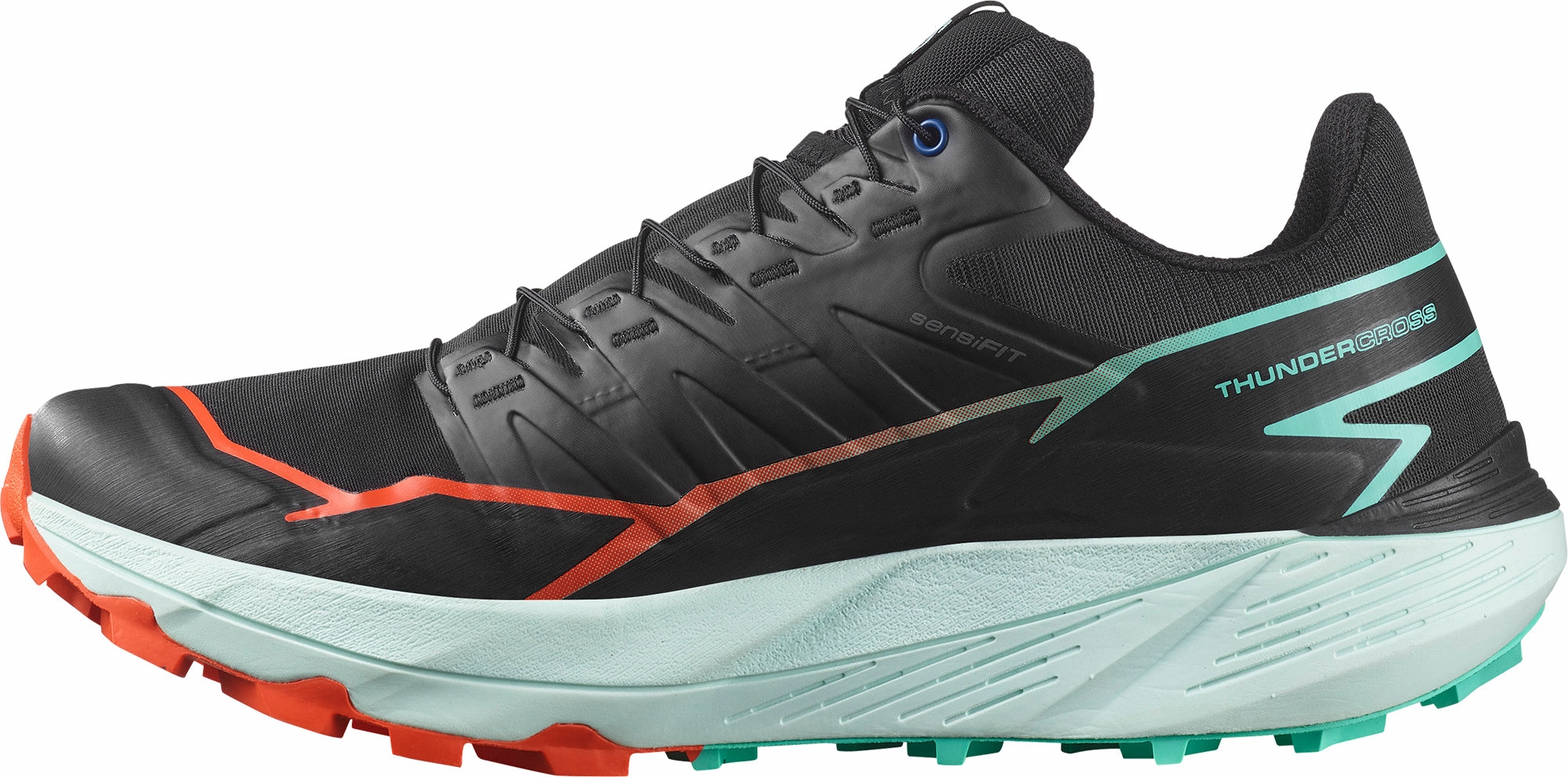 zip - up - feature shoes Salomon Thundercross Mens Trail Running Shoes - Black