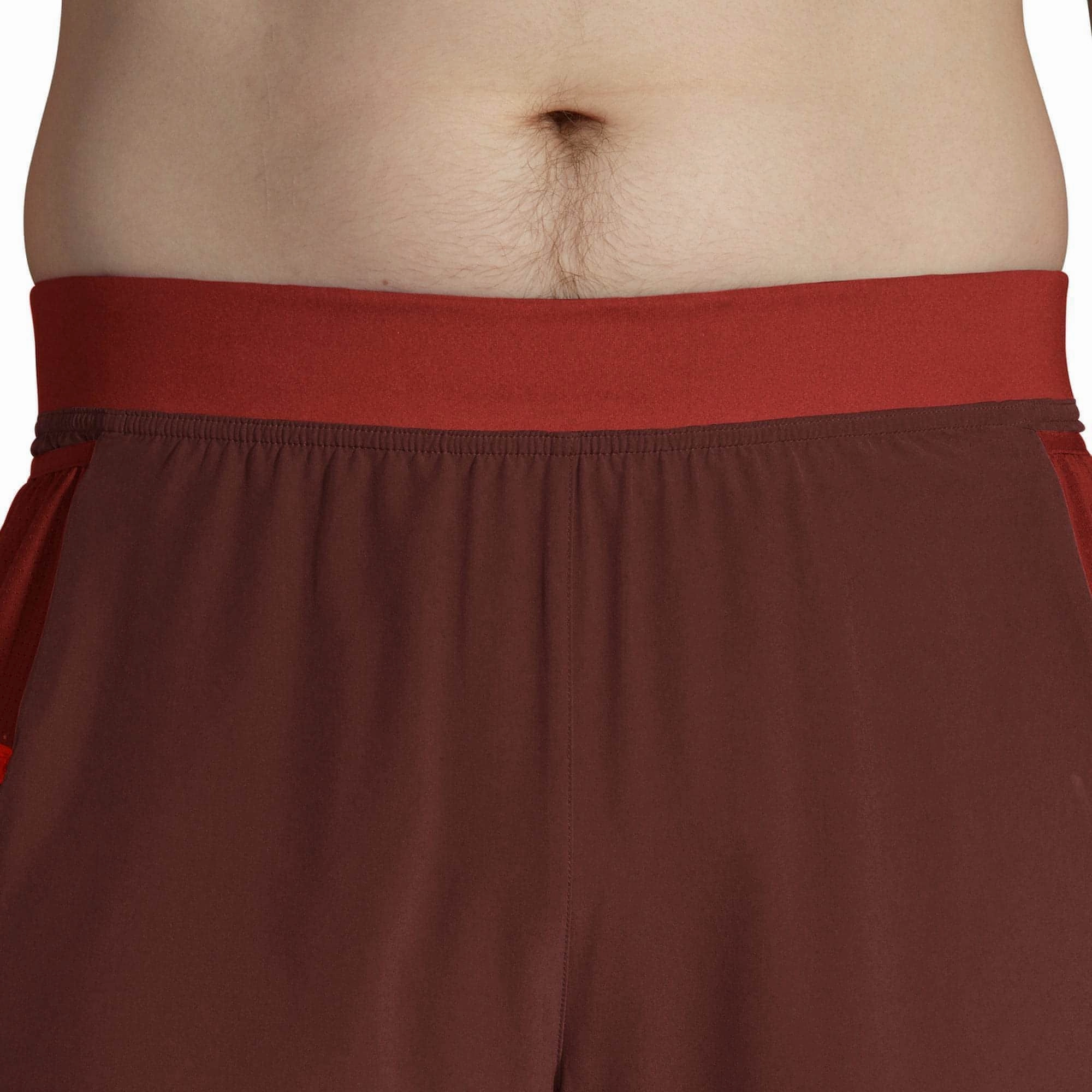 Brooks Sherpa 7 Inch 2 in 1 Mens Running Shorts - Red Flexible Cut Sporty Fit Design