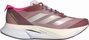 adidas Adizero Boston 12 Womens Running Shoes - Red Dynamic Fit Upper Smooth Finish