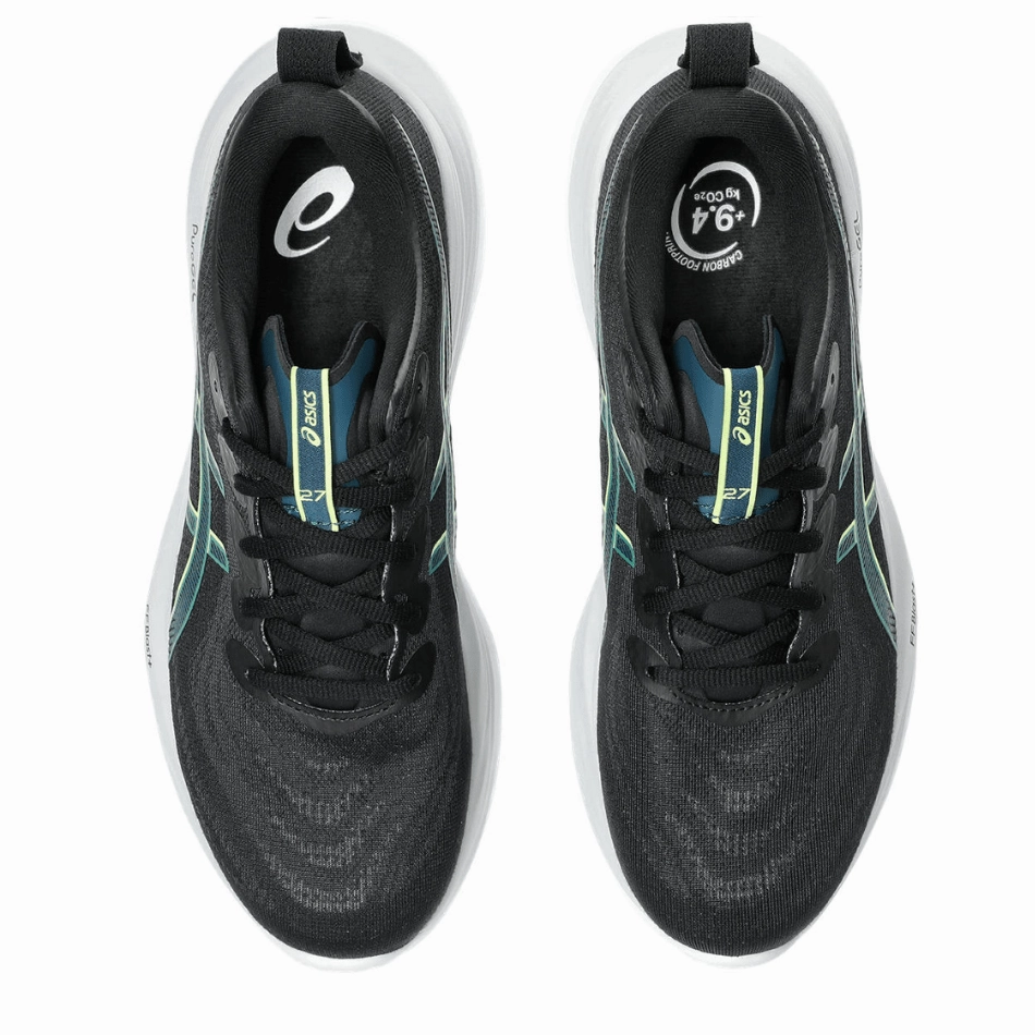 ASICS Men's GEL-CUMULUS 27 Running Shoes in Black/Lucid Yellow AW25 Dynamic Load Distribution