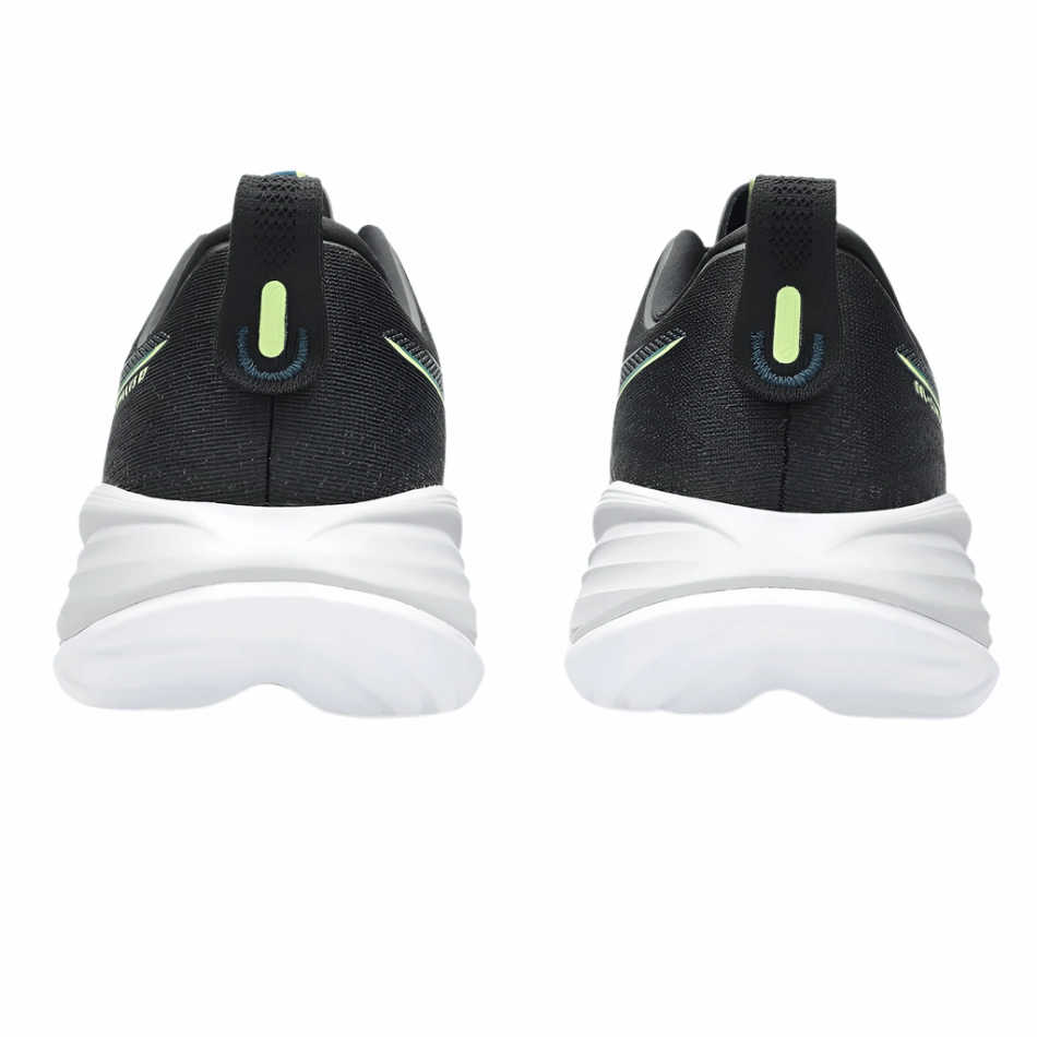 Adaptive Lockdown Fit ASICS Men's GEL-CUMULUS 27 Running Shoes in Black/Lucid Yellow AW25