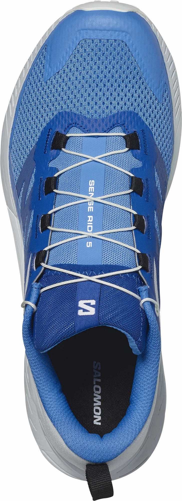 Salomon Sense Ride 5 Mens Trail Running Shoes - Blue monochromatic shoe look elastic materials