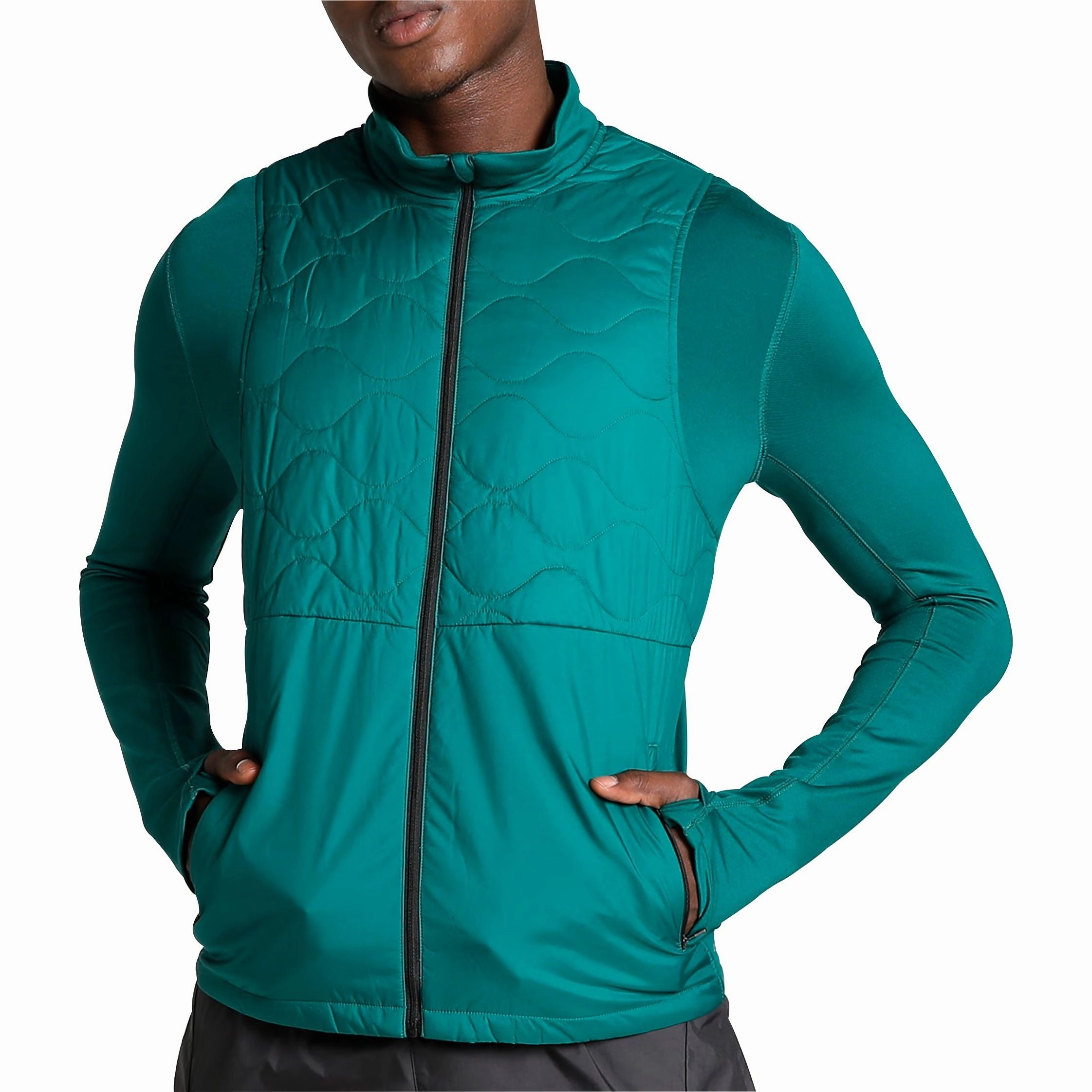 Puma Cloudspun WRMBL Mens Running Jacket - Green Commuter Gear