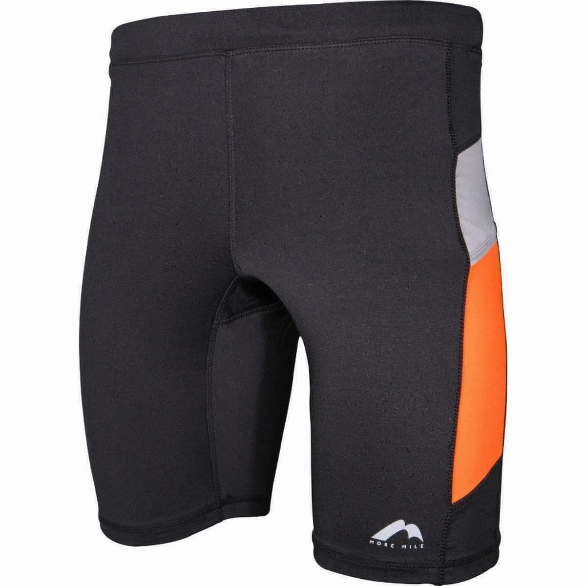 Stain Repellent Treatment More Mile More-Tech Mens Short Running Tights - Black