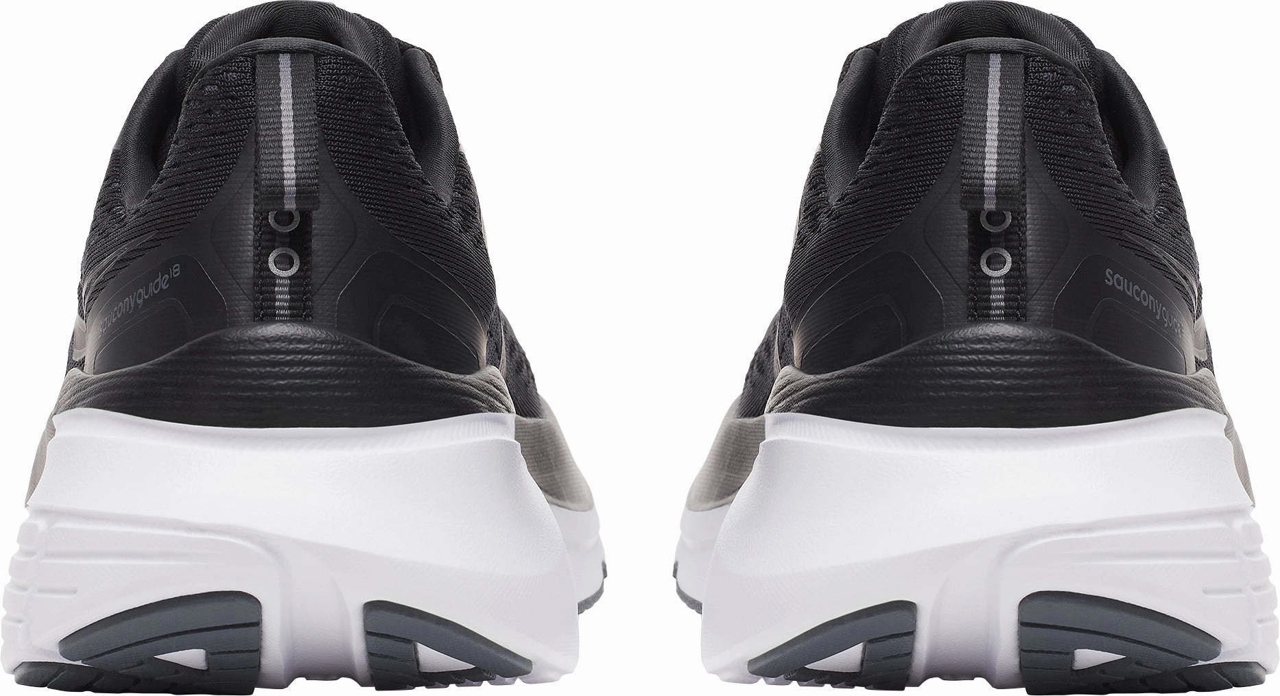 Wide Forefoot Platform Saucony Guide 18 WIDE FIT Mens Running Shoes - Black