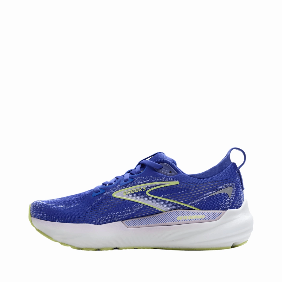 Pastel color Brooks Women's Glycerin GTS 22 Running Shoes in Amparo Blue/Hyper Iris/Yellow SS25