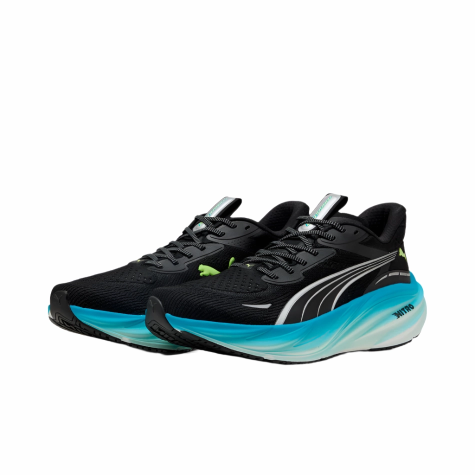 Blister Prevention Padding PUMA Men's Magnify NITRO 3 Running Shoes in PUMA Black/Speed Blue AW25