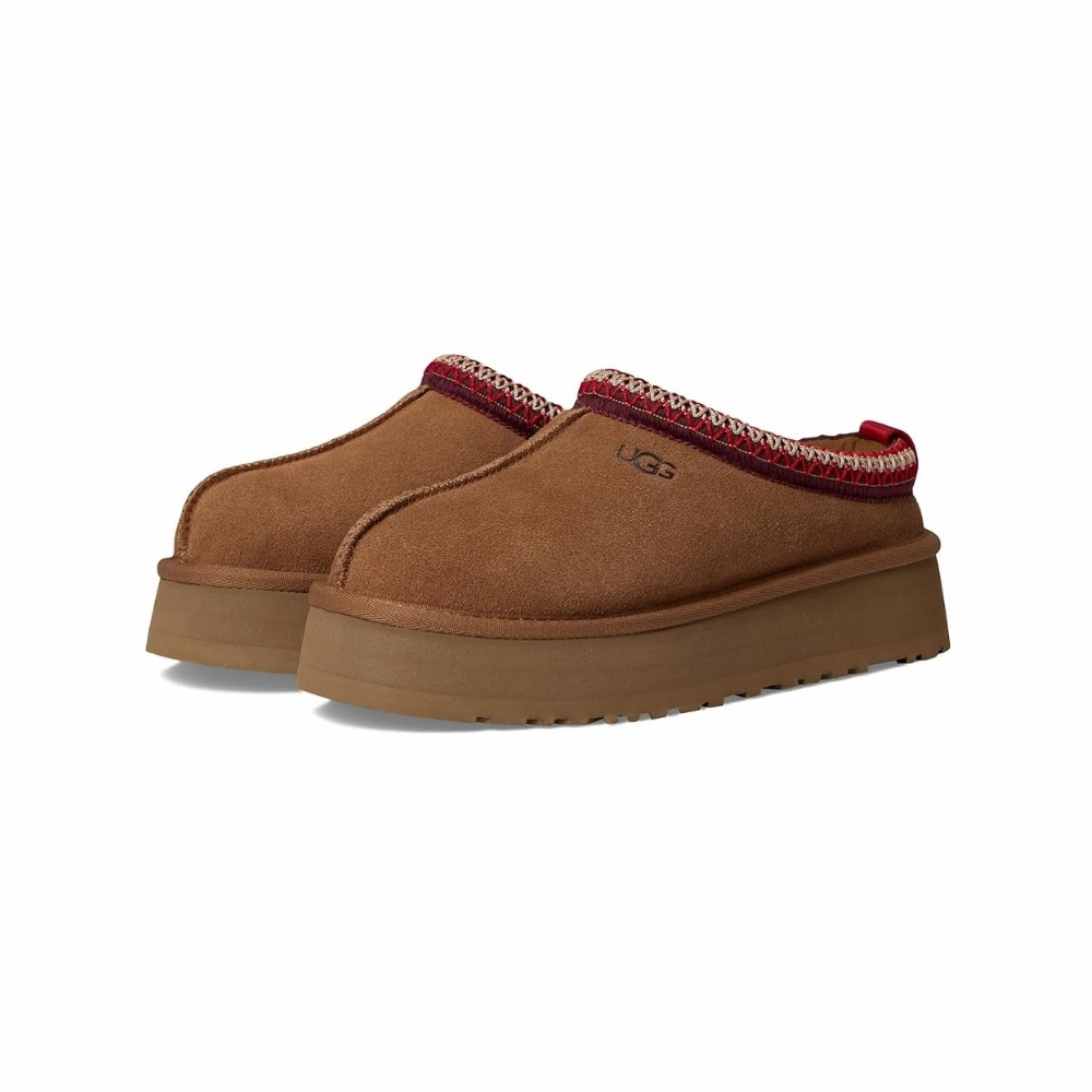 Soft Heel Versatile Features UGG Tazz II 1174471-CHE Slipper Women's Chestnut Suede Round Toe Slip-On GUG129