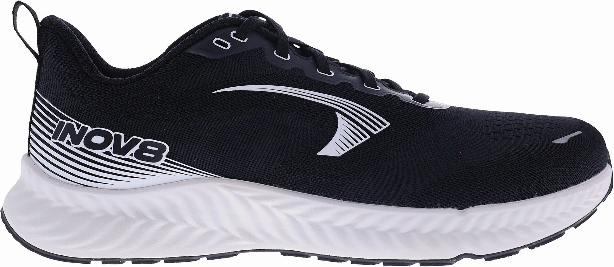 running on asphalt Inov8 RoadFly WIDE FIT Mens Running Shoes - Black