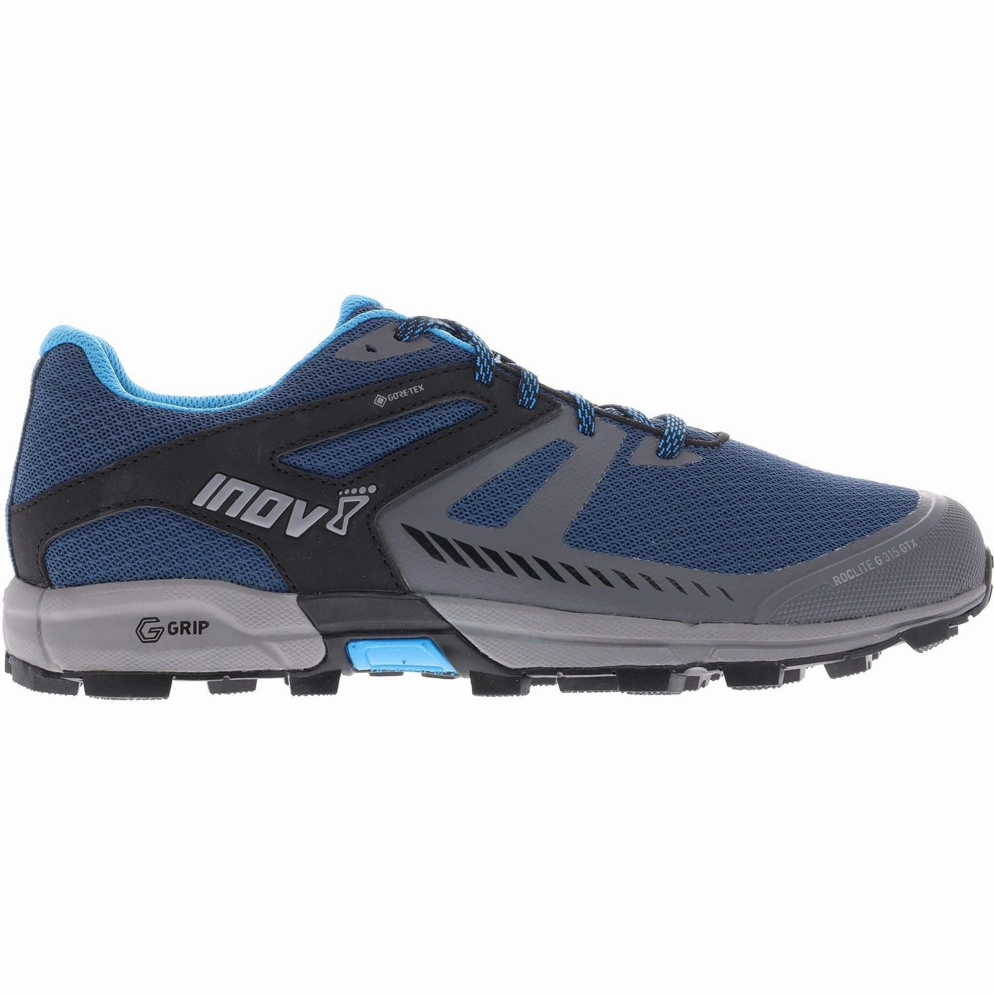 Dynamic Support Frame Molded Heel Inov8 Roclite G 315 GORE-TEX V2 Mens Trail Running Shoes - Blue