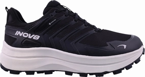 running in a fun run 3D Layered Cushioning Inov8 Roclite Max GORE-TEX WIDE FIT Mens Walking Shoes - Black