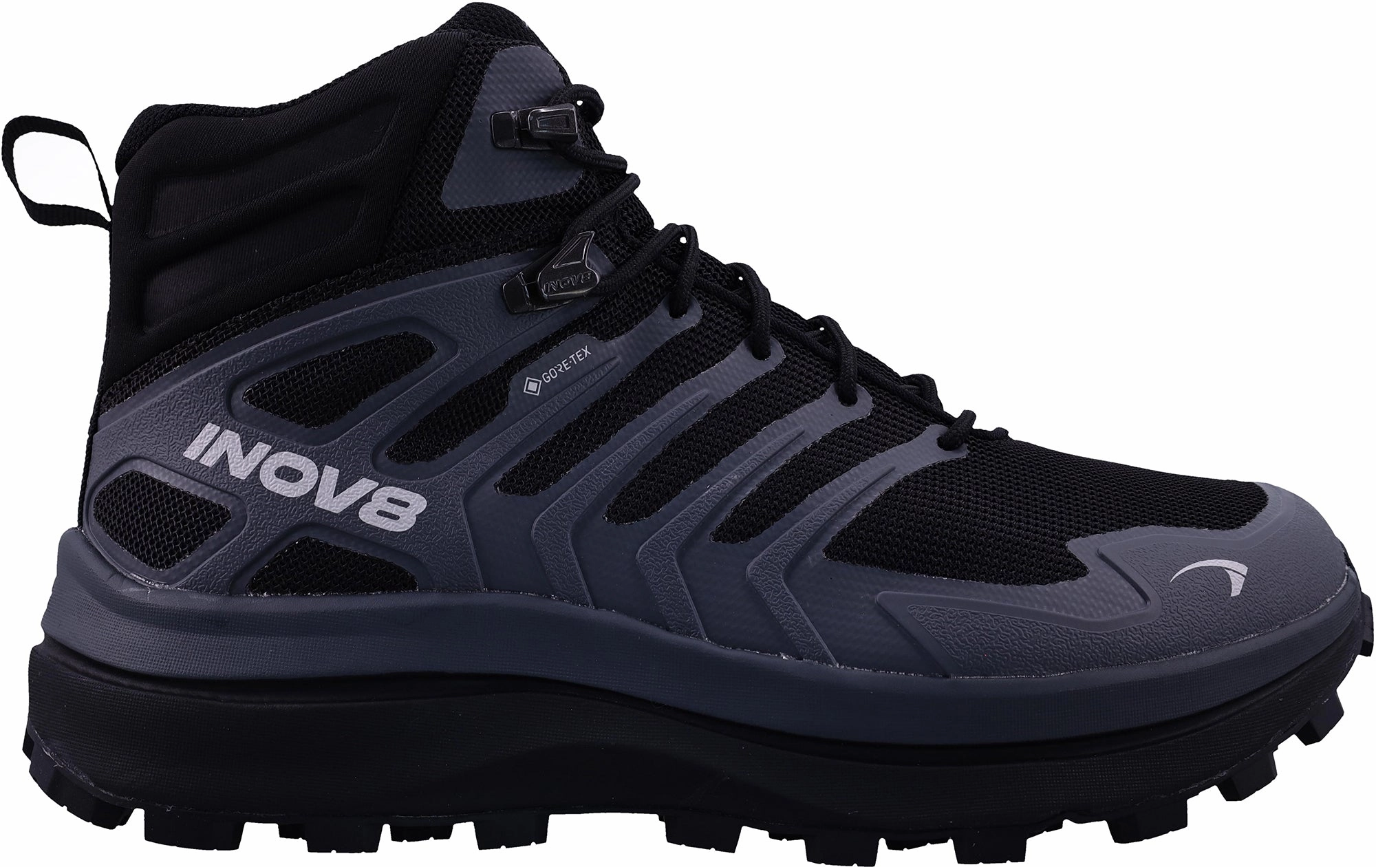 odor - resistant Inov8 Roclite Max Mid GORE-TEX WIDE FIT Mens Walking Boots - Black