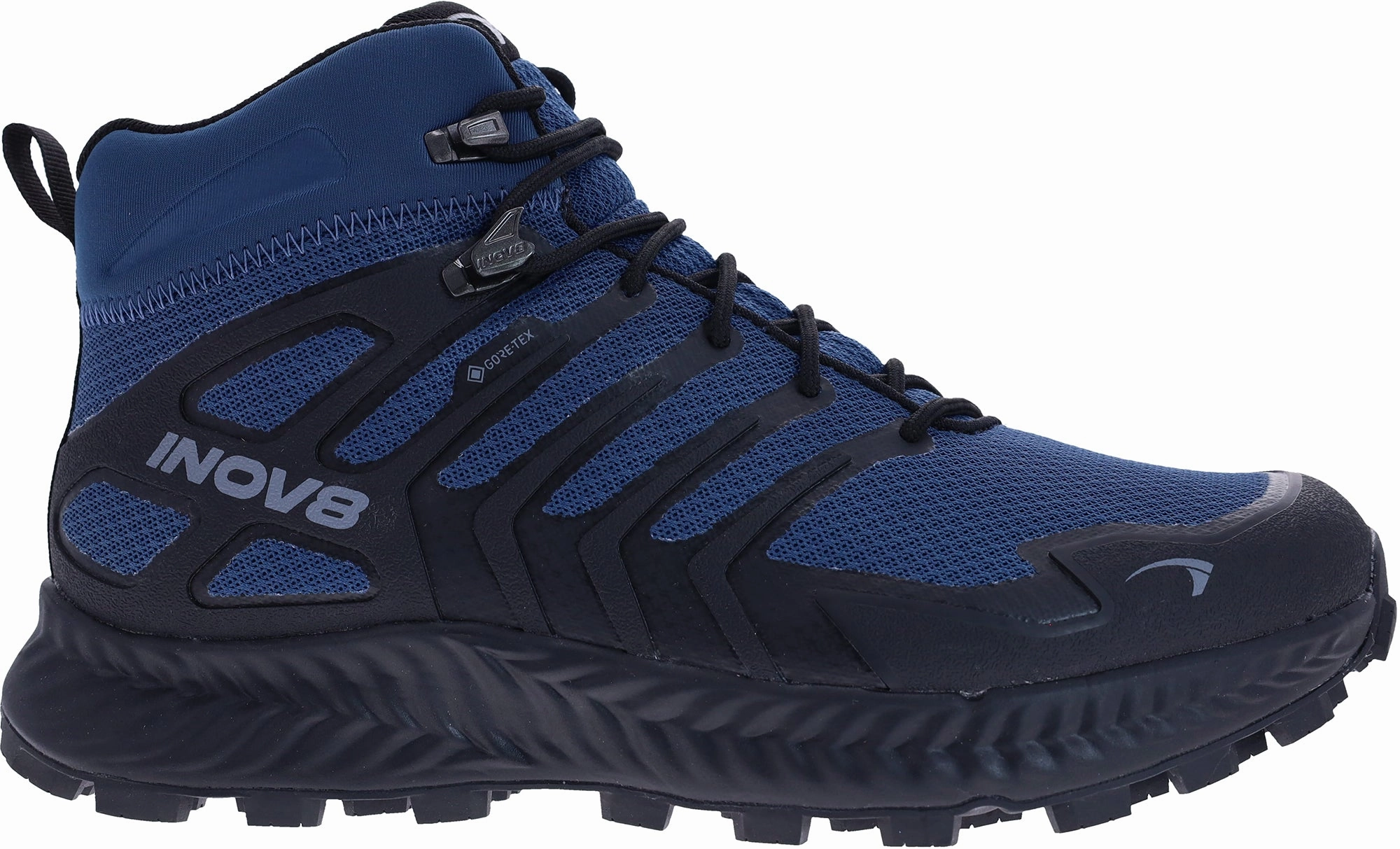multi - surface shoes Breathable Upper Design Inov8 Roclite Mid GORE-TEX WIDE FIT Mens Walking Boots - Blue