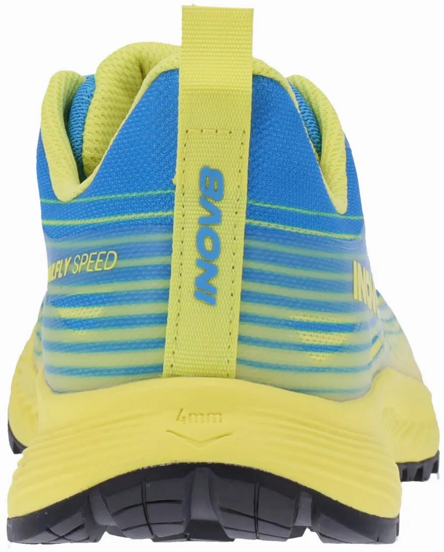 Dual Compound Outsole Inov8 TrailFly Speed WIDE FIT Mens Trail Running Shoes - Blue