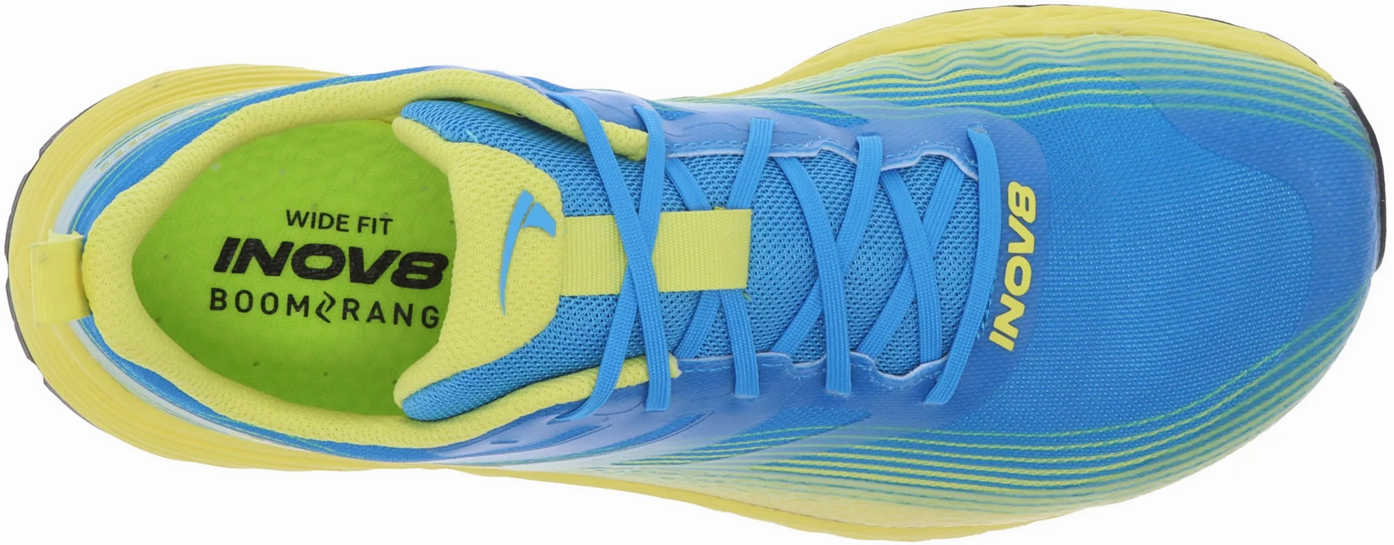 running in a lake area shoes Inov8 TrailFly Speed WIDE FIT Mens Trail Running Shoes - Blue