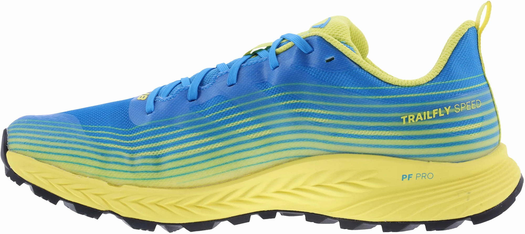 Inov8 TrailFly Speed WIDE FIT Mens Trail Running Shoes - Blue Non Restrictive Forefoot Odor Resistant Interior