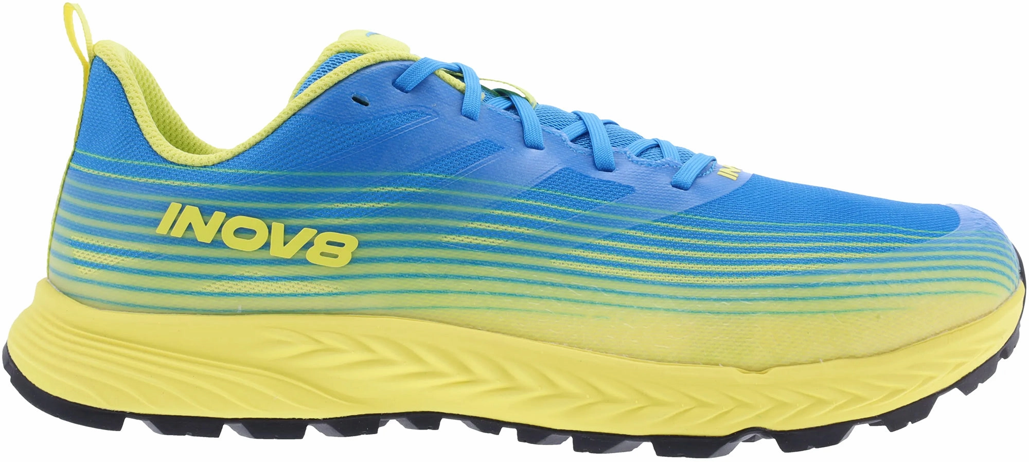 Inov8 TrailFly Speed WIDE FIT Mens Trail Running Shoes - Blue Soft surface cushioning Sock Like Ankle Fit