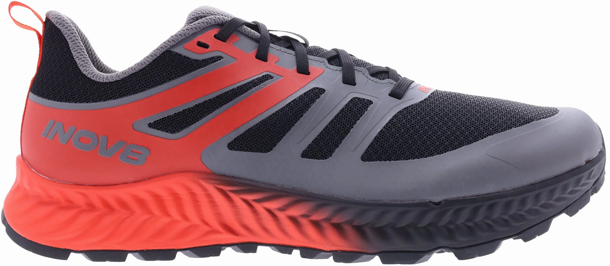 Comfortable Upper Suede Inov8 TrailFly WIDE FIT Mens Trail Running Shoes - Black