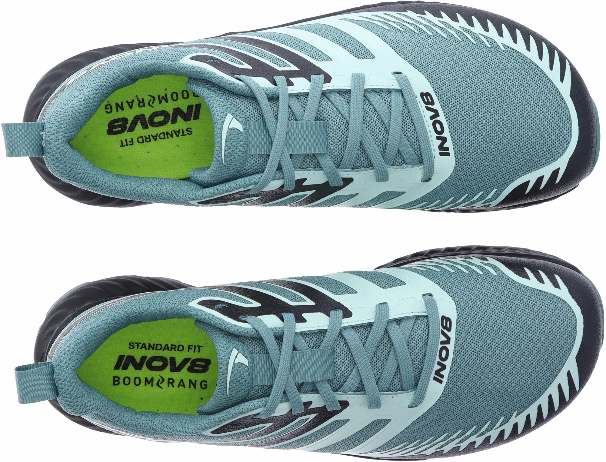 Inov8 TrailFly Womens Trail Running Shoes - Green Cushioned Ankle Collar ErgonomicDesign