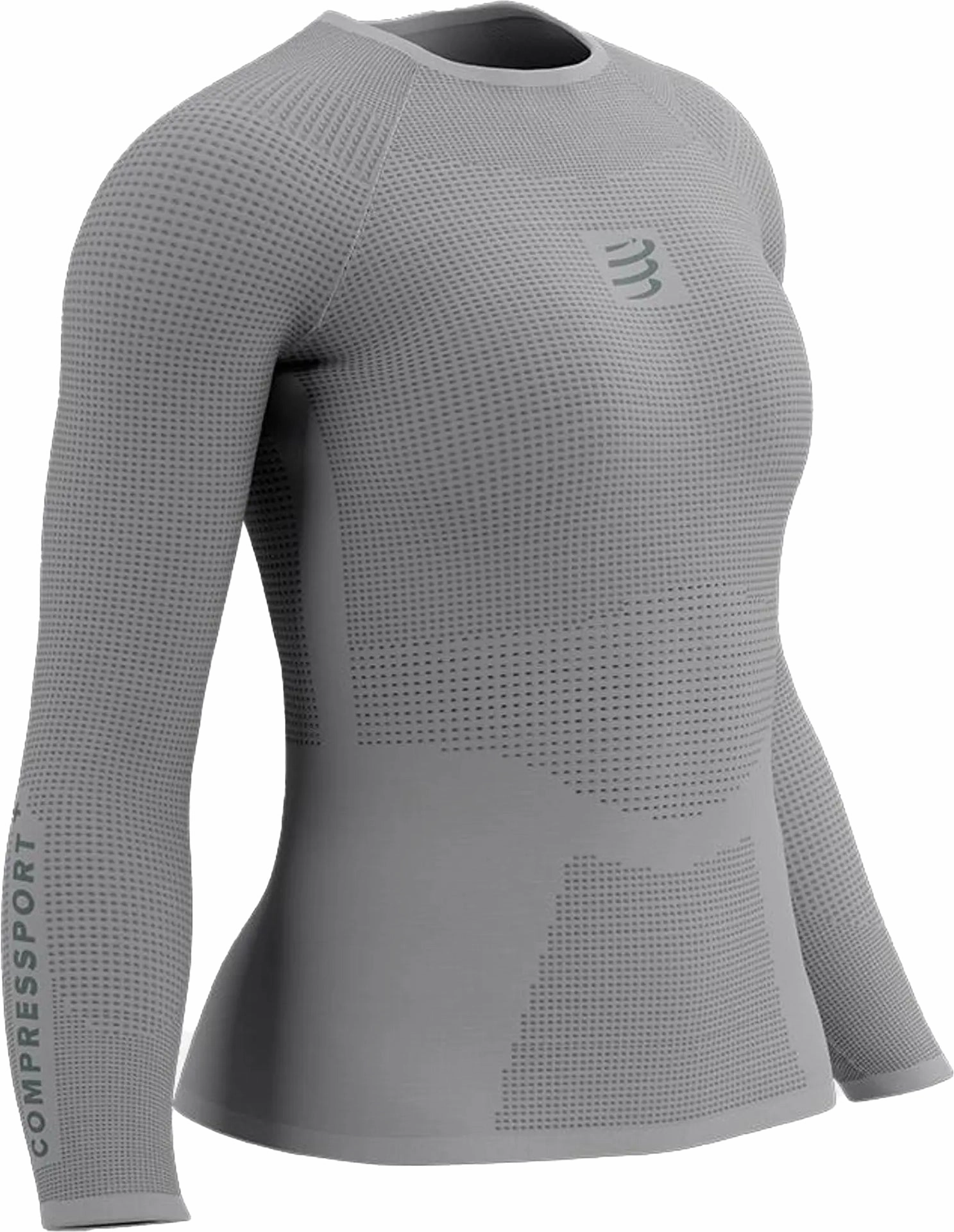 Compressport On/Off Base Layer Long Sleeve Womens Running Top - Grey Figurine