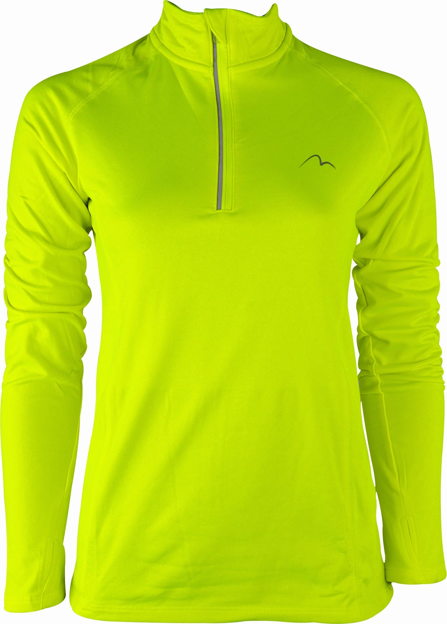 More Mile Vivid Half Zip Long Sleeve Womens Running Top - Yellow Fashionable Trend Limited Edition