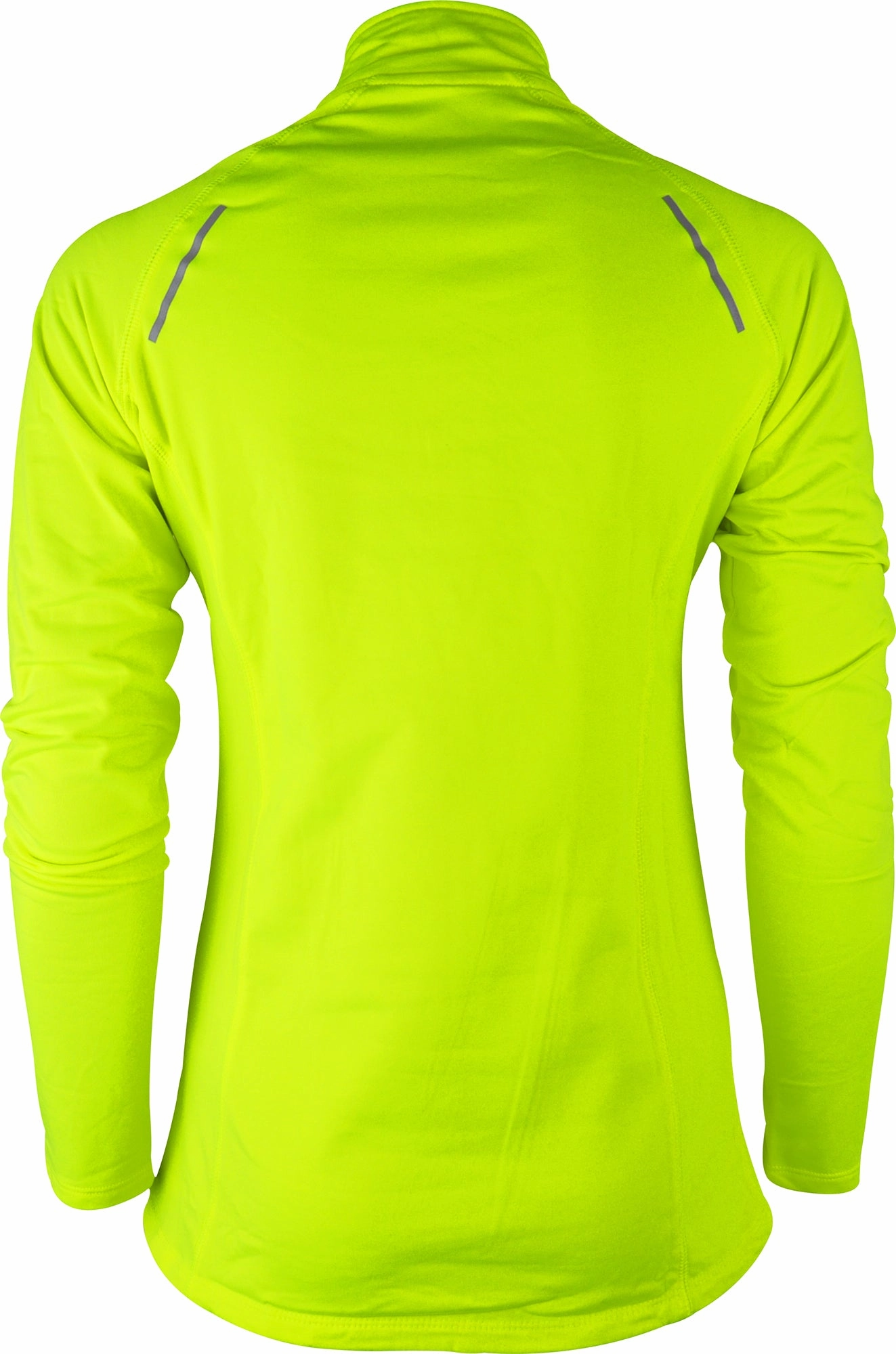 Elbow length cuff More Mile Vivid Half Zip Long Sleeve Womens Running Top - Yellow