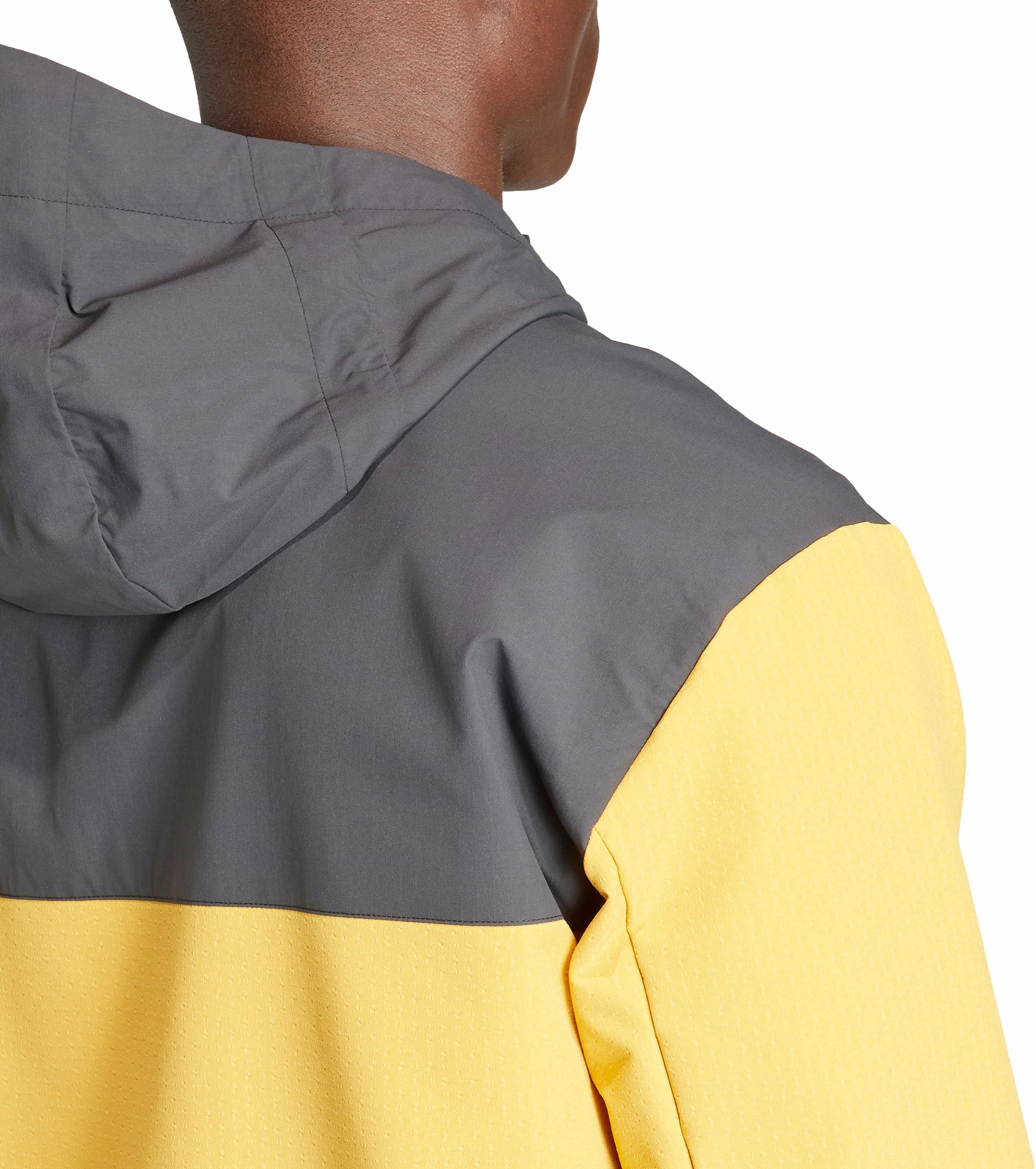 adidas Ultimate Conquer The Elements COLD.RDY Mens Running Jacket - Yellow High Collar Fit