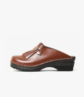 Kilt & Strap 'Monet' Clog ?C Brown Leather Low Profile