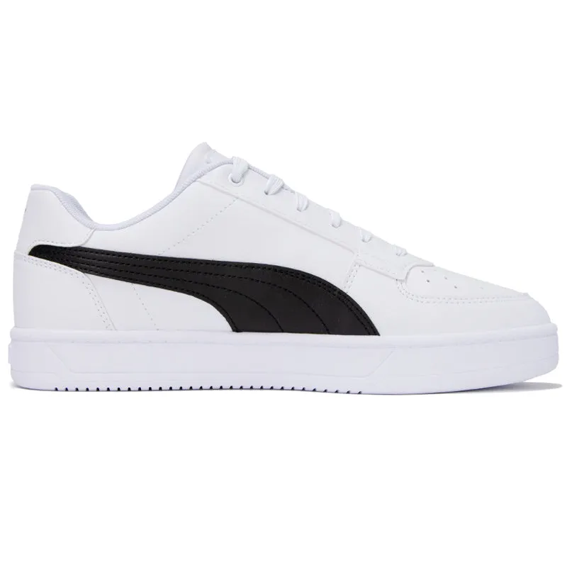 Puma Men's Caven White/Black/Gold Sneakers Shoes Layered Cushion
